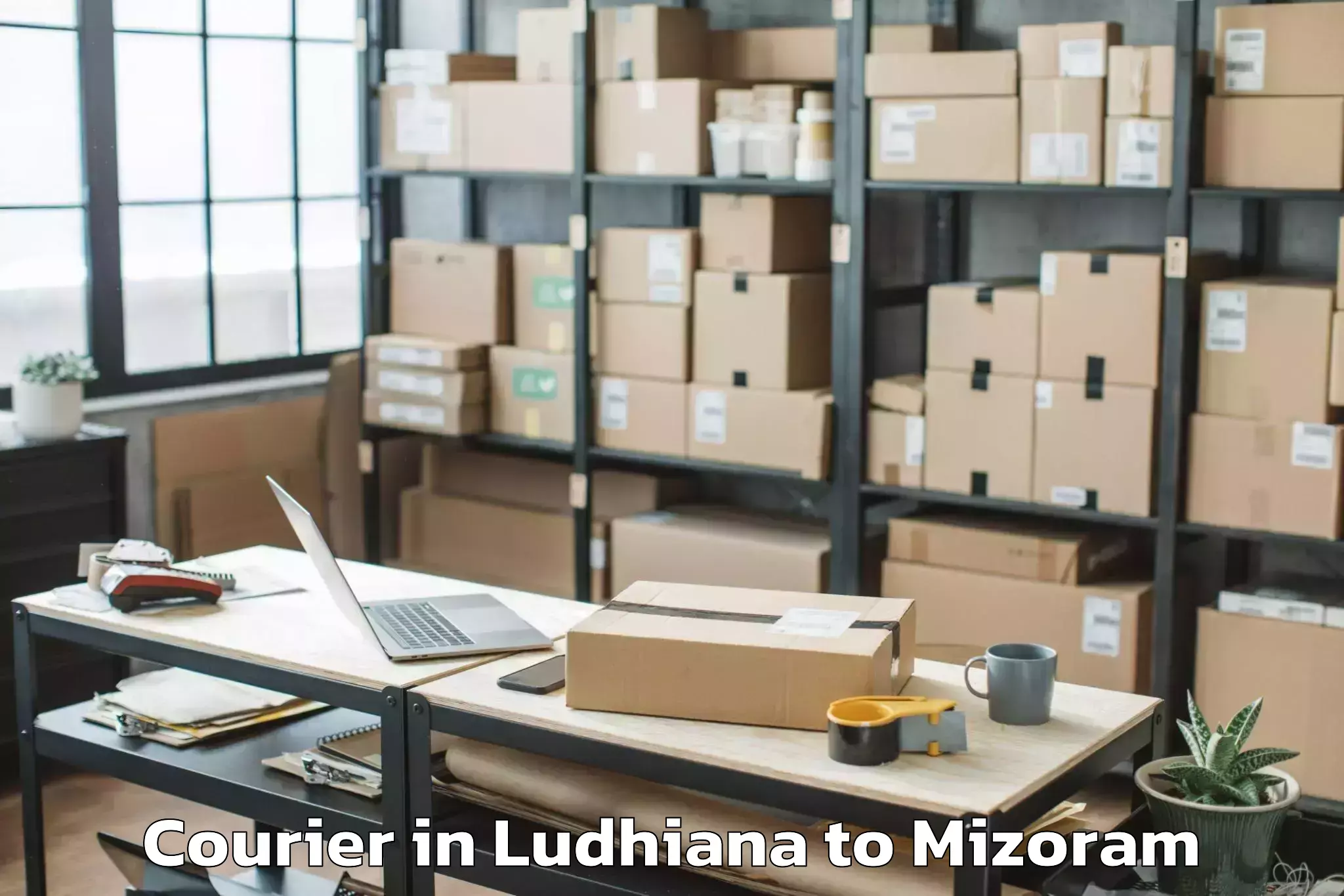 Book Ludhiana to Thenzawl Courier